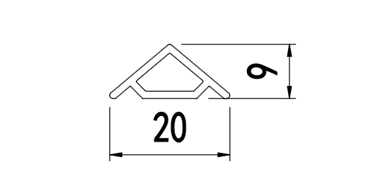 Low Chevron — 20 × 9 mm