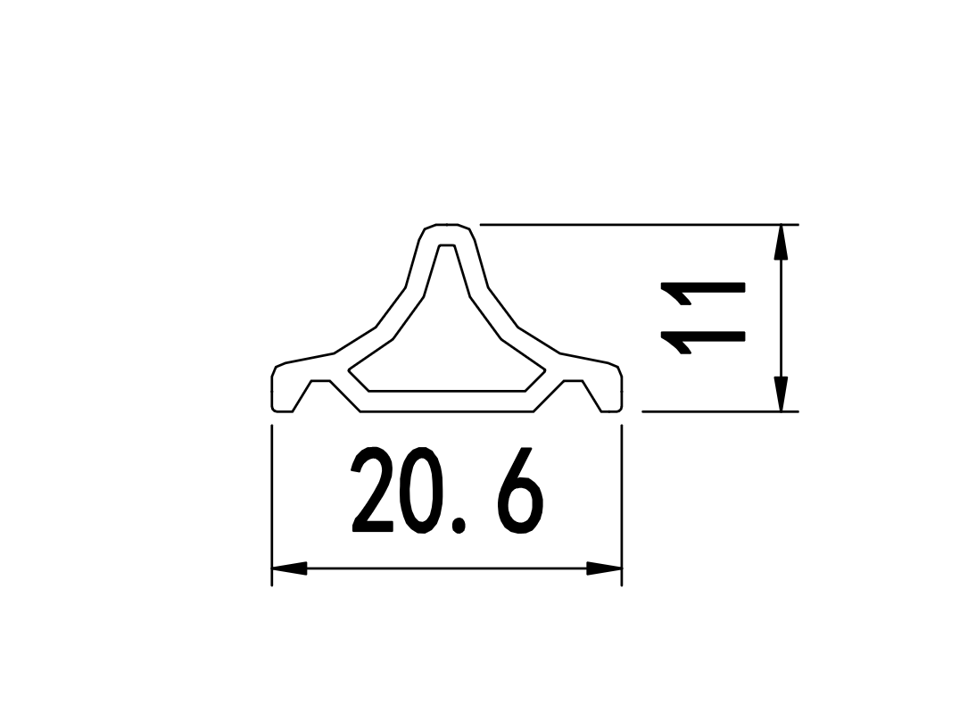 Slim Ridge — 20.6 × 11 mm