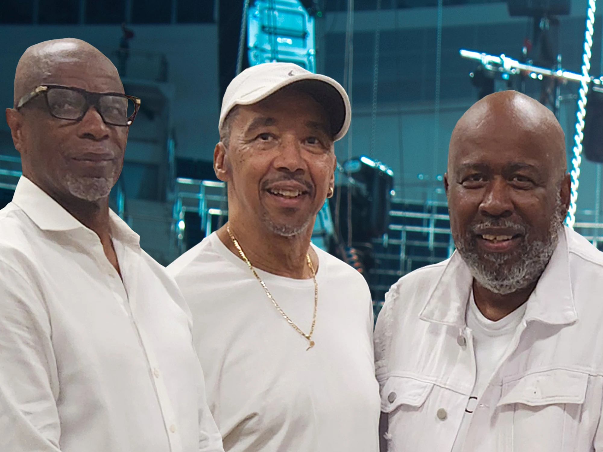 A.T.O.M. band members together before the show