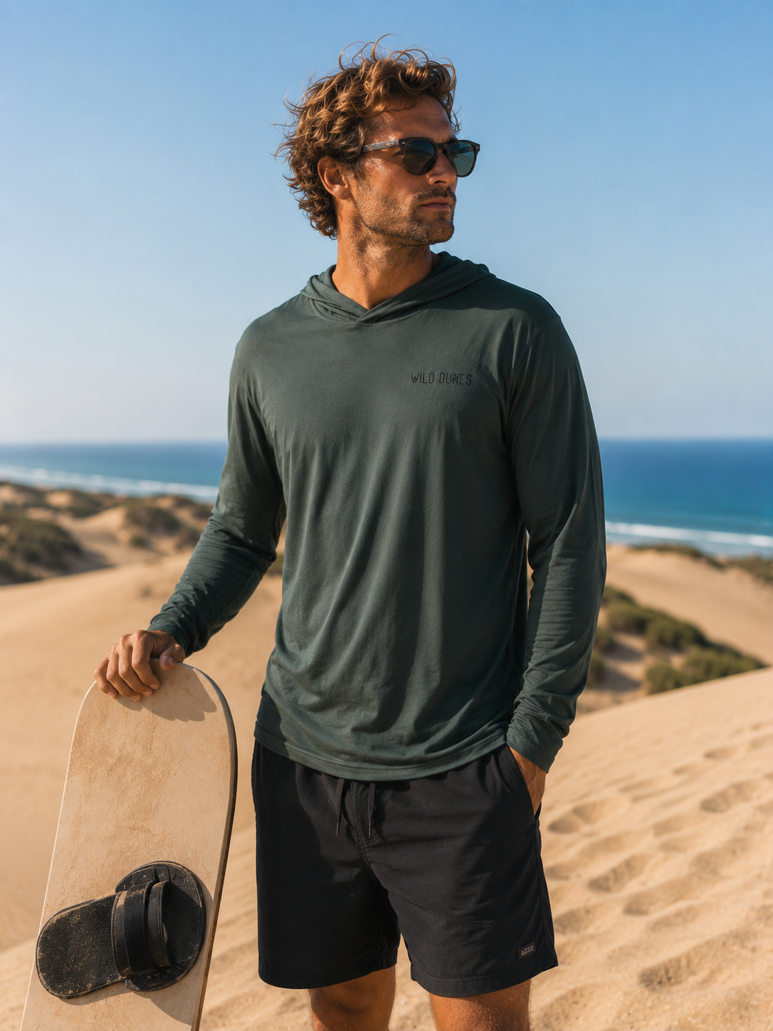 Wild Dunes bamboo shirt on the dunes