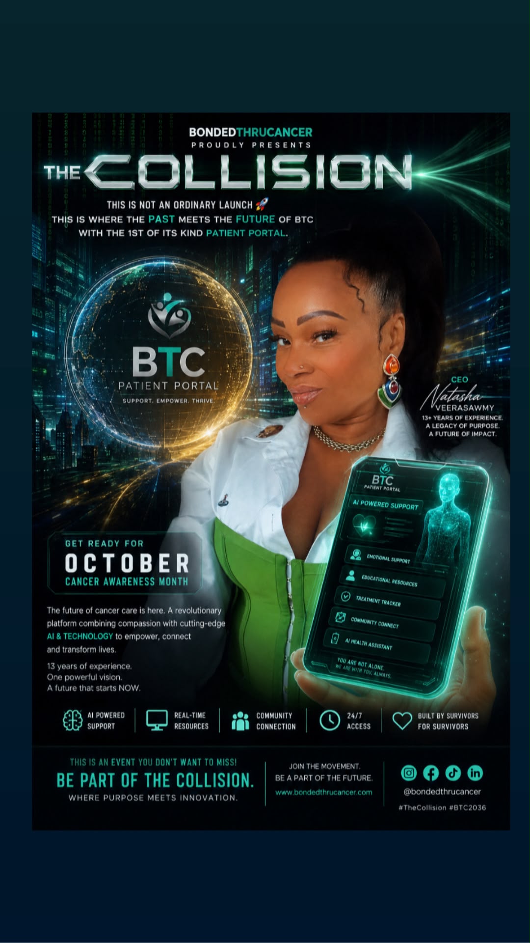 The Collision — BTC Patient Portal launch, October cancer awareness month