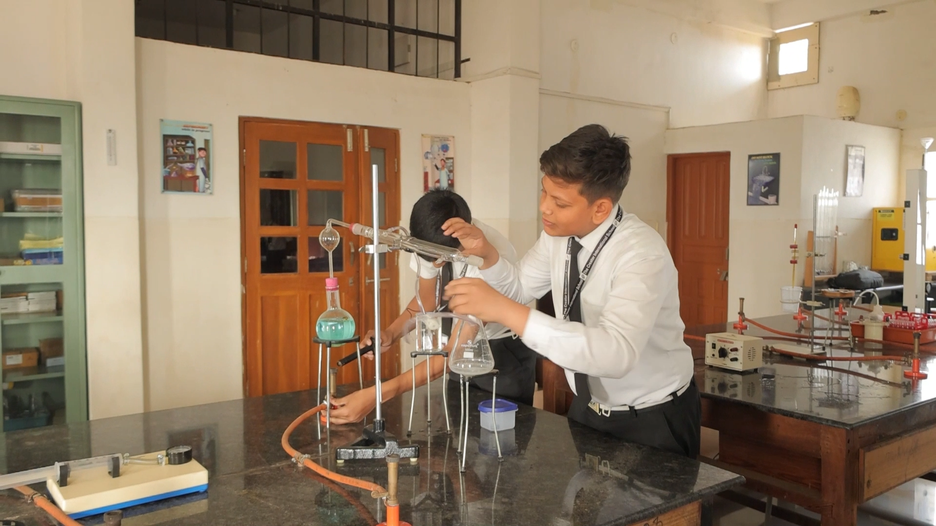 Students recording live data during a Concept Lab experiment
