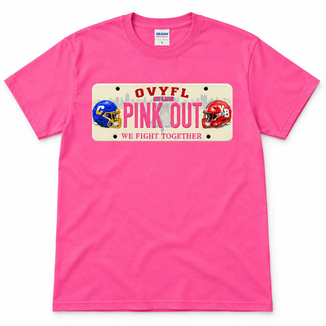 PA Pink Out License Plate Cornell vs Young Buckeyes