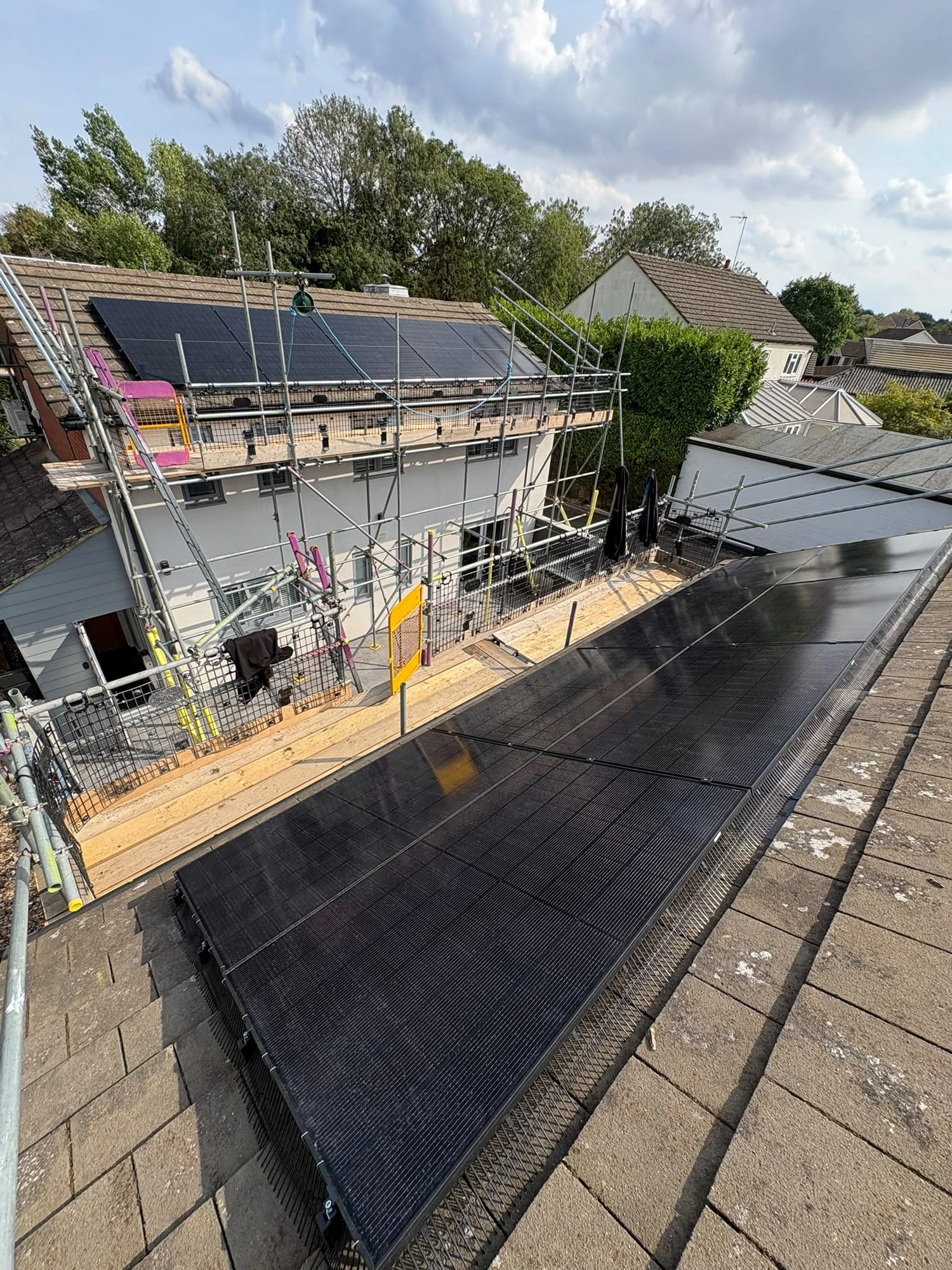 JA Solar All Black panels installed on roof in Newton Longville