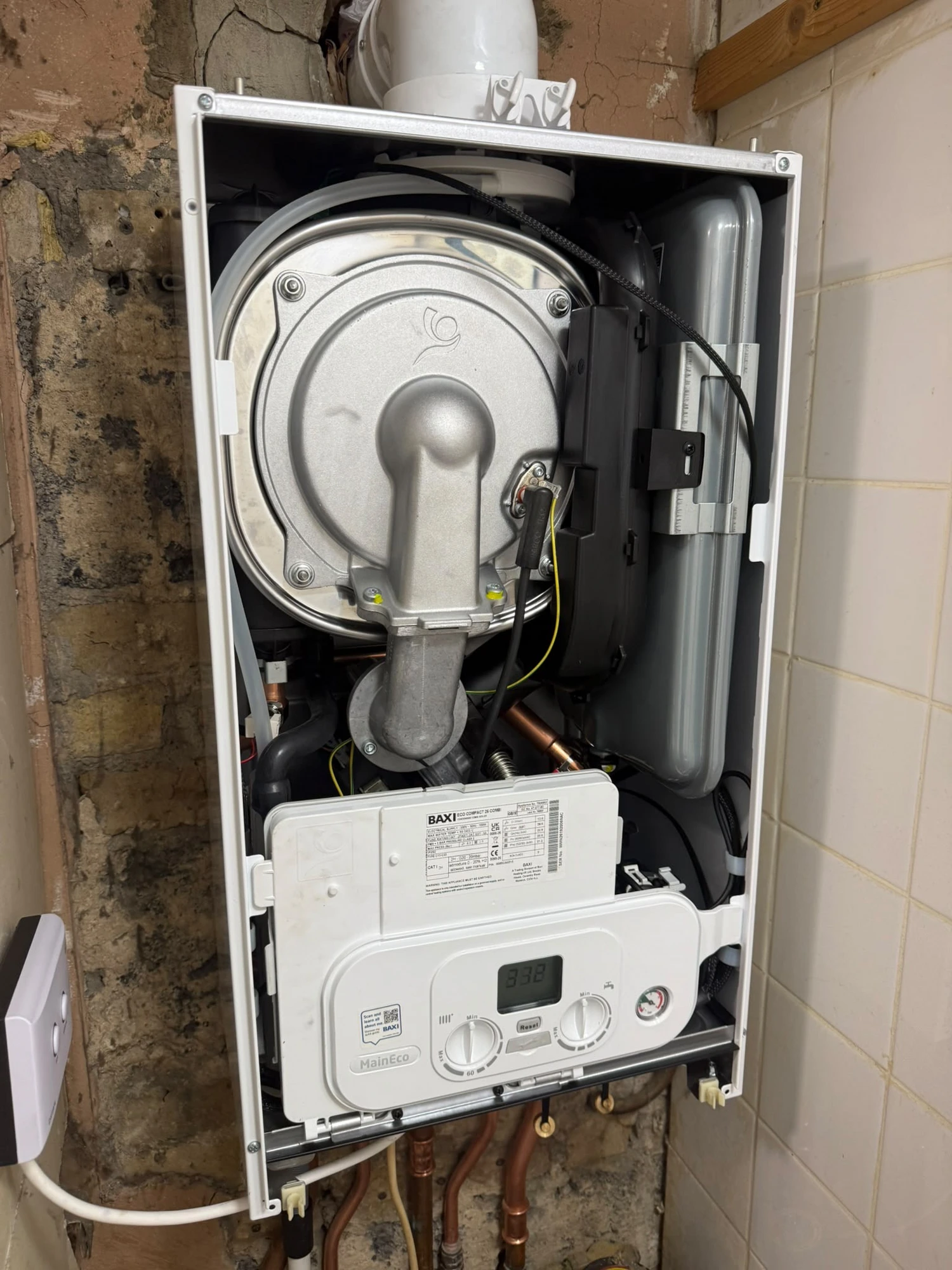 Baxi MainEco first fix and pipework