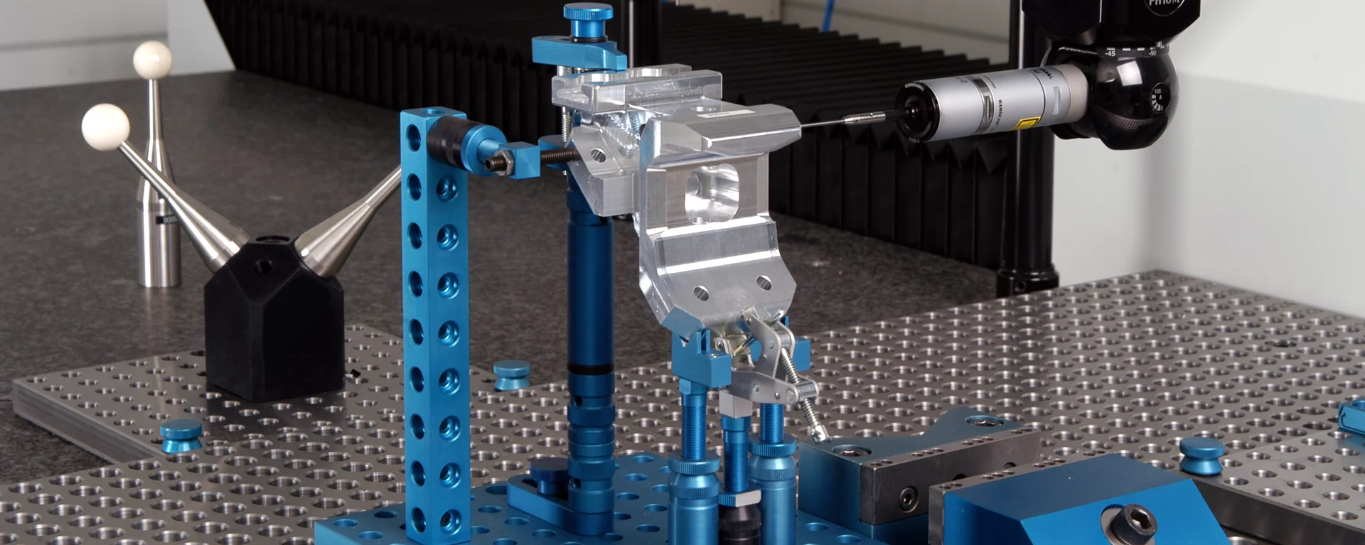 Modular fixturing on CMM inspection setup
