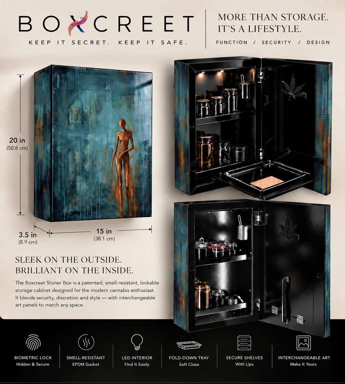 Boxcreet — More than storage. It's a lifestyle. Product features and specifications