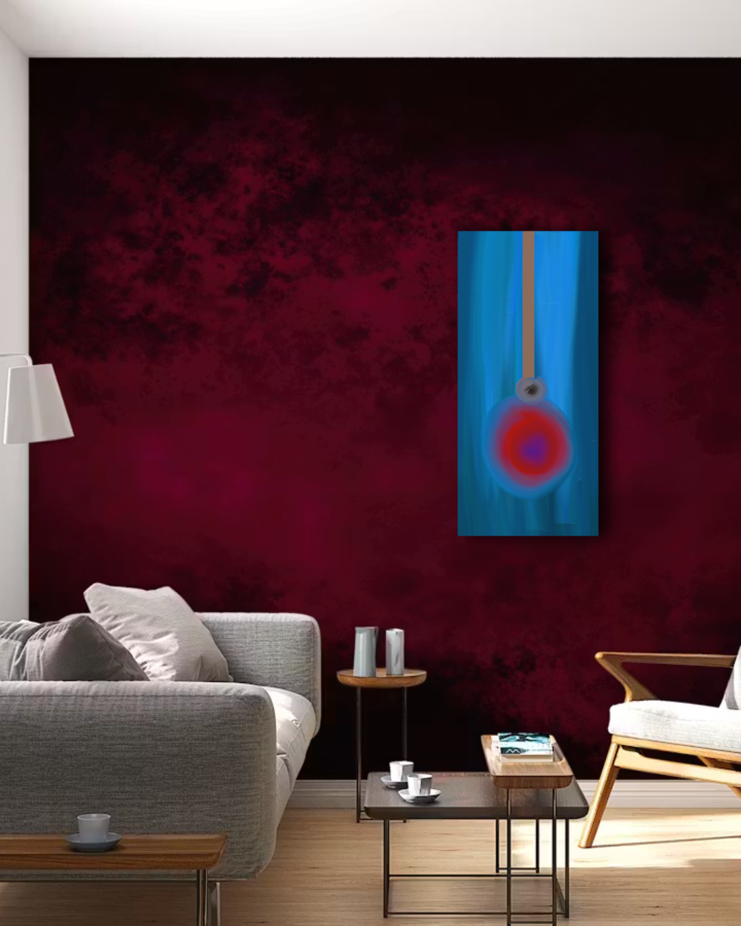 A Boxcreet piece integrated into a dark, considered living room