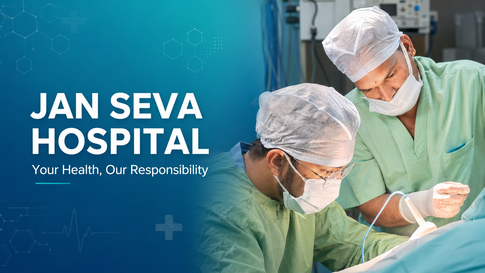 Jan Seva Hospital surgical team performing a procedure